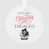 Our First Christmas Engaged 2025 Ornament (achterkant)