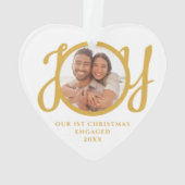 Our First Christmas Engaged Photo Heart-Shaped (dos)