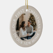 Our First Christmas in Our New Home Keramisch Ornament (Rechts)