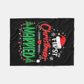 Our First Christmas Married Newlywed Mr And Mrs  Fleece Deken (Voorkant (Horizontaal))