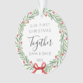 Our First Christmas Together 2025 Acrylic Ornament (devant)