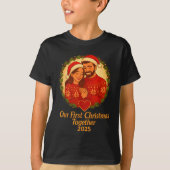 Our First Christmas Together 2025 Matching Couple T-shirt (Voorkant)