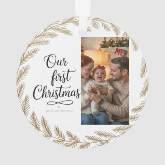 Our First Christmas Together – Personalized Ornament (achterkant)
