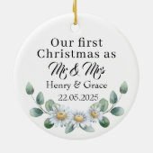 Our First Married Christmas Ornament | Newlywed (Achterkant)