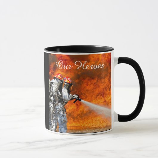 "Our Hero" Mok, brandweerman ondersteunen Coffee M Mok (Rechts)