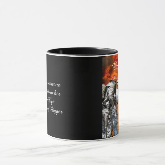 "Our Hero" Mok, brandweerman ondersteunen Coffee M Mok (Midden)