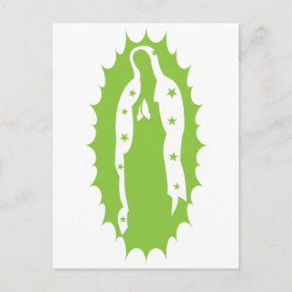 OUr Lady Guadalupe Modern kalkgroen Briefkaart