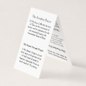 Our Lady of  Fatima Prayer Card (Back)