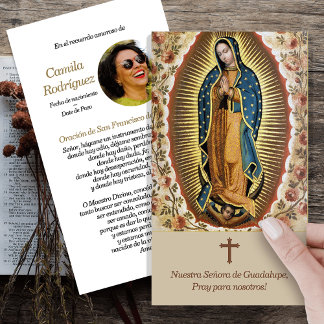 Our Lady of Guadalupe 5 Spaanse Kaarten Visitekaartje