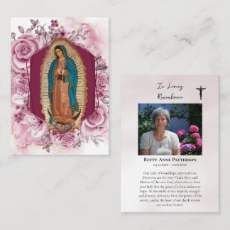Our Lady of Guadalupe Mystical Rose Funeral Prayer Plaatskaartje