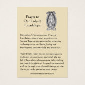 Our Lady of Guadalupe Prayer Holy Card (Dos)