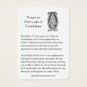 Our Lady of Guadalupe Prayer Holy Card (Dos)