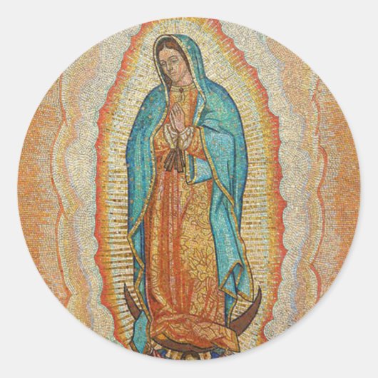 Our Lady of Guadalupe Version Ronde Sticker (Voorkant)