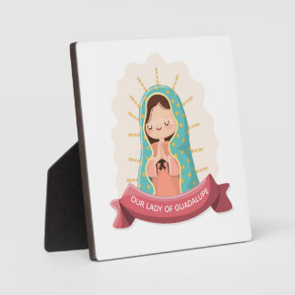 Our Lady of Guadalupe with ribbon Kawaii Style Fotoplaat
