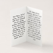 Our Lady of Immaculate Conception Prayer Card Kaart (Binnen)