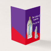 Our Lady of Lourdes Prayer Card (Outside)