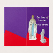 Our Lady of Lourdes Prayer Card Kaart (Buitenkant ongevouwen)