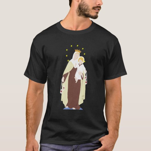 Our Lady Of Mount Carmel Scapular St Teresa Of Avi T-shirt (Voorkant)
