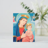 Our Lady of Perpetual Help Catholic Feestdagenkaart (Staand voorkant)