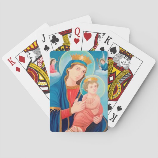 Our Lady of Perpetual Help Catholic Pokerkaarten (Achterkant)