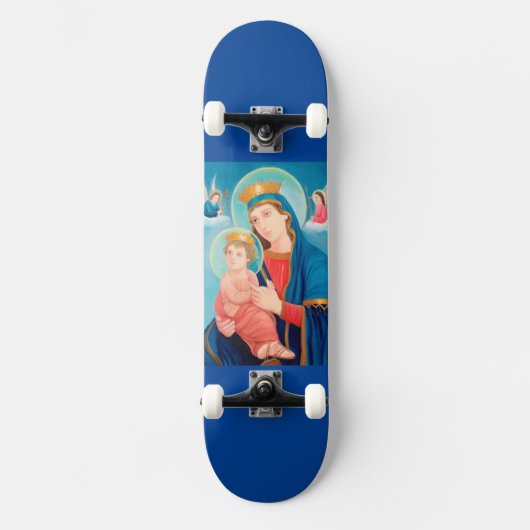 Our Lady of Perpetual Help Catholic Skateboard (Voorkant)