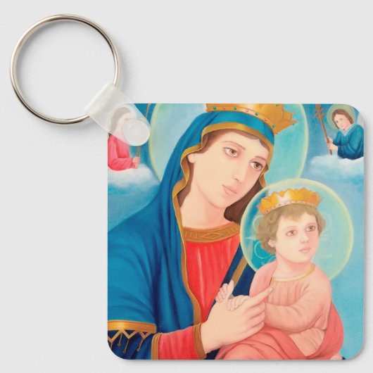 Our Lady of Perpetual Help Catholic Sleutelhanger (Voorkant)