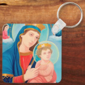 Our Lady of Perpetual Help Catholic Sleutelhanger (Achterkant)
