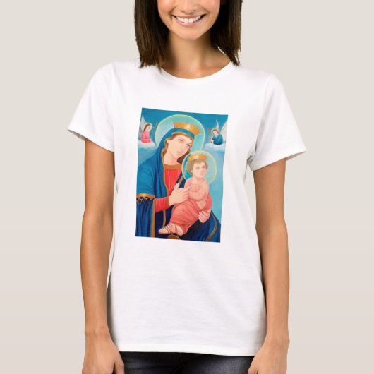 Our Lady of Perpetual Help Catholic T-shirt (Voorkant)