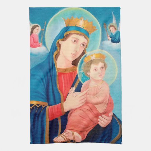 Our Lady of Perpetual Help Catholic Theedoek (Verticaal)