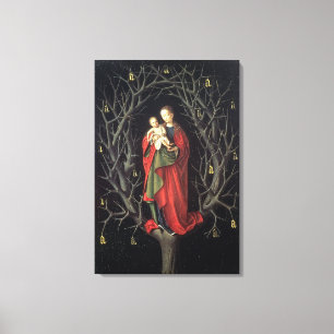 Our Lady of the Dry Tree c.1450 (olie op het panee Canvas Afdruk