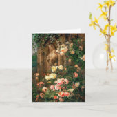 Our Lady of the Roses - Madonna with child Kaart (Gele Bloem)