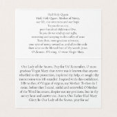  Our Lady of the Snows Prayer Card (Inside Unfolded)