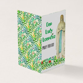 Our Lafy of Lourdes Prayer Card Kaart