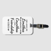 Our Laughs Are Limitless Friendship Quote Bagagelabel (Voorkant (horizontaal))