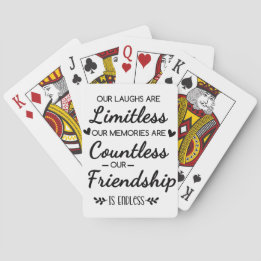 Our Laughs Are Limitless Friendship Quote Pokerkaarten