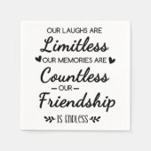 Our Laughs Are Limitless Friendship Quote Servet (Voorkant)