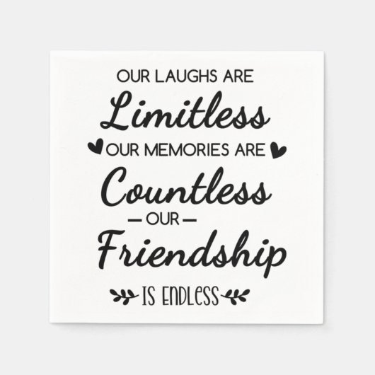 Our Laughs Are Limitless Friendship Quote Servet (Voorkant)