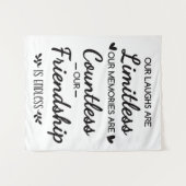 Our Laughs Are Limitless Friendship Quote Wandkleed (Voorkant (horizontaal))