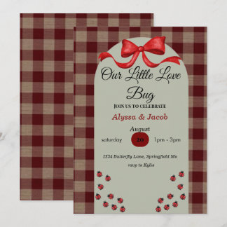 Our Little Love Bug Baby Shower Invitation  Kaart