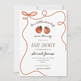 Our Little Love Bug Baby Shower Invitation Kaart