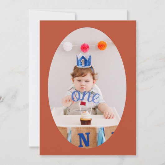 Our little meatball is turning one Photo Birthday Kaart (Achterkant)