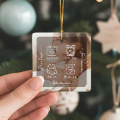 Our Little Miracle Baby Birth Stats Photo Keepsake Keramisch Ornament