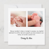 "Our Little One" : carte Faire-part de naissance (Dos)