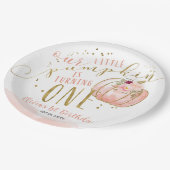 Our Little Pumpkin Is Turning One 1st Birthday Papieren Bordje (Gekanteld)