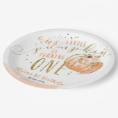 Our Little Pumpkin Is Turning One 1st Birthday Papieren Bordje (Gekanteld)