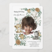 Our Little Sunshine’s Birthday Bash Invitation (Devant / Derrière)