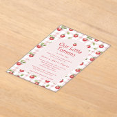 Our Little Tomato Baby Shower Invitation Pink (Poser)