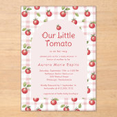 Our Little Tomato Baby Shower Invitation Pink (Recto)