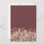 Our Little Wildflower Fall Floral Baby Shower Kaart (Achterkant)