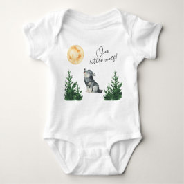 Our Little Wolf Baby Shower  Romper